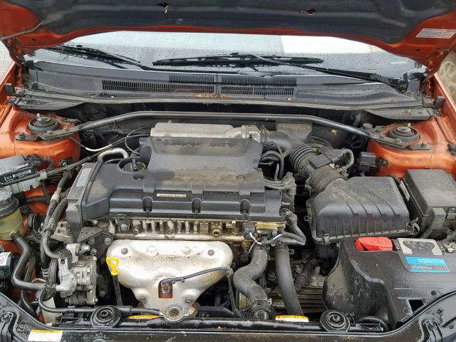 KNAFE161175001847 - 2007 KIA SPECTRA5 S ORANGE photo 7