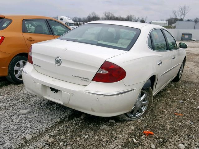 2G4WD562251305057 - 2005 BUICK LACROSSE C WHITE photo 4