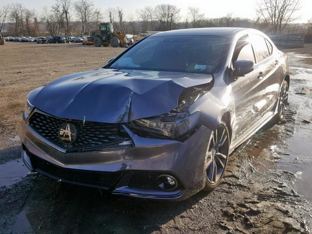 19UUB2F60KA007595 - 2019 ACURA TLX GRAY photo 2