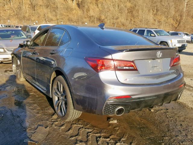 19UUB2F60KA007595 - 2019 ACURA TLX GRAY photo 3