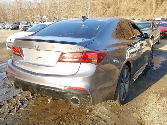 19UUB2F60KA007595 - 2019 ACURA TLX GRAY photo 4