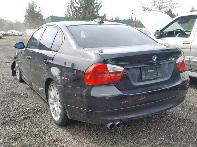 WBAVB33566KS36171 - 2006 BMW 330 I BLACK photo 3