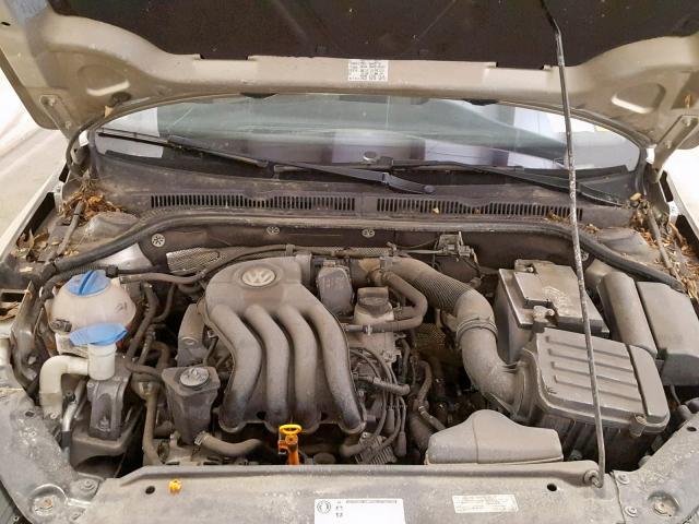 3VW2K7AJ7CM124994 - 2012 VOLKSWAGEN JETTA BASE TAN photo 7