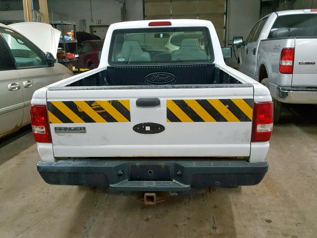 1FTYR10D49PA20323 - 2009 FORD RANGER WHITE photo 6