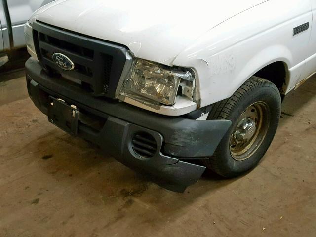 1FTYR10D49PA20323 - 2009 FORD RANGER WHITE photo 9