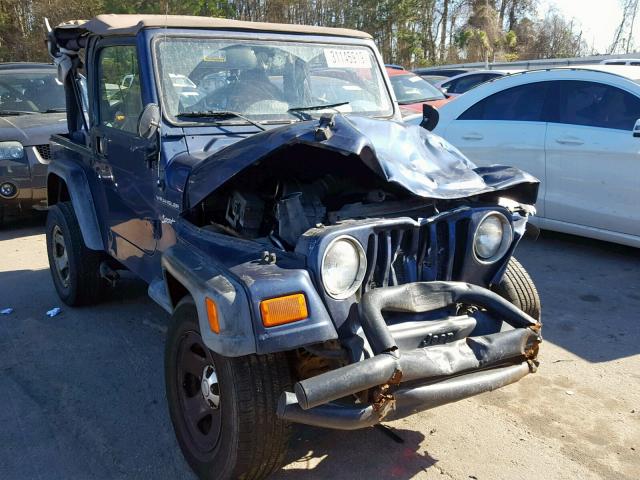 1J4FA49S72P761230 - 2002 JEEP WRANGLER / BLUE photo 1