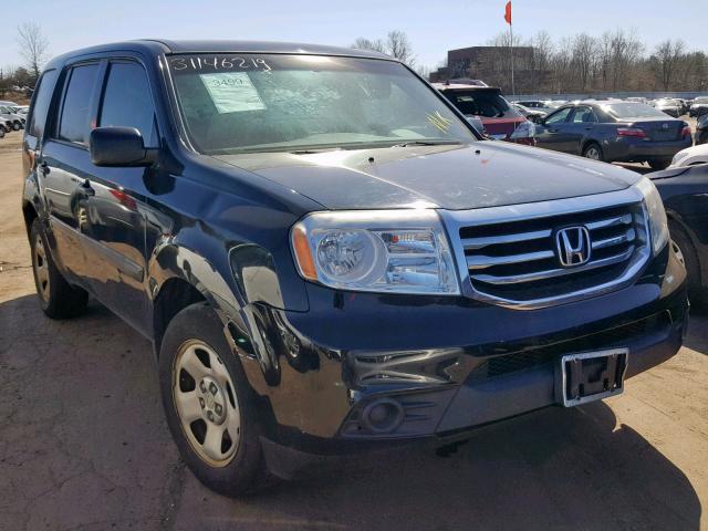 5FNYF4H20CB056640 - 2012 HONDA PILOT LX BLACK photo 1