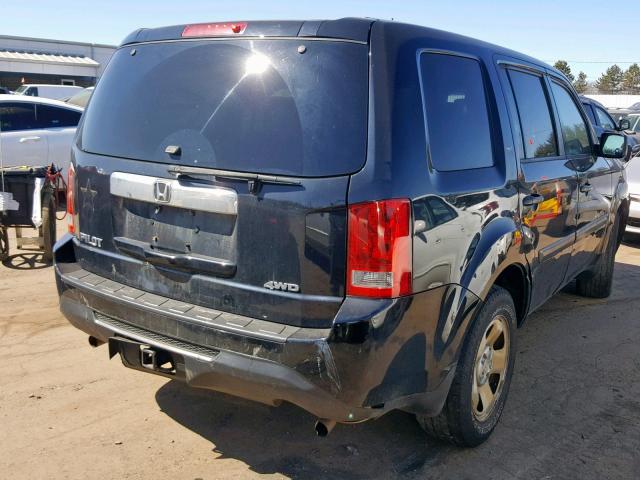 5FNYF4H20CB056640 - 2012 HONDA PILOT LX BLACK photo 4