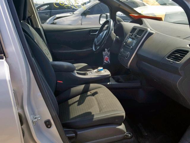 1N4AZ0CP5DC424738 - 2013 NISSAN LEAF S SILVER photo 5