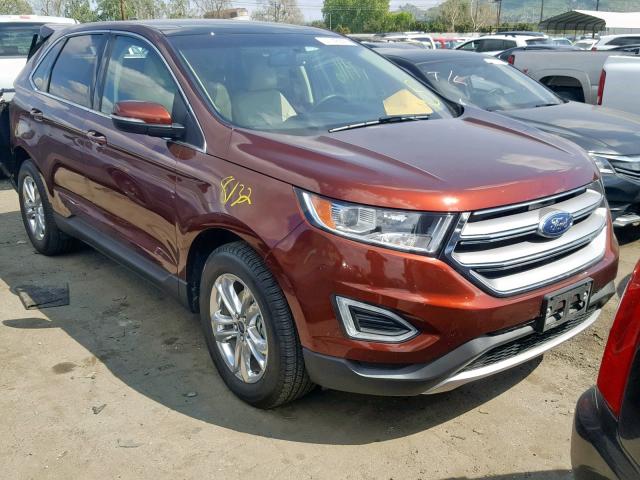 2FMPK3J86GBB94858 - 2016 FORD EDGE SEL BURGUNDY photo 1