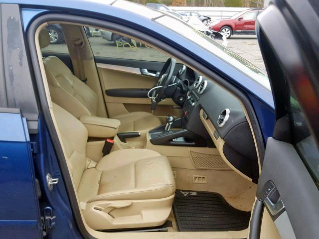 WAUKD98P67A077119 - 2007 AUDI A3 S-LINE BLUE photo 5