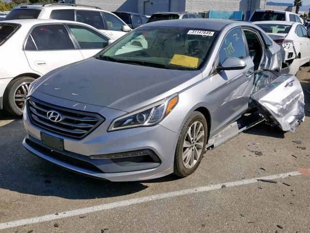 5NPE34AF8FH246894 - 2015 HYUNDAI SONATA SPO GRAY photo 2