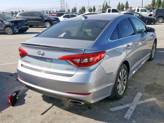 5NPE34AF8FH246894 - 2015 HYUNDAI SONATA SPO GRAY photo 4