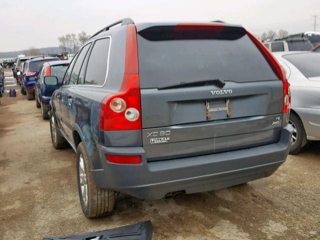 YV1CZ911151172144 - 2005 VOLVO XC90 T6 GRAY photo 3