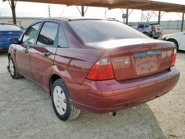 1FAFP34N07W351999 - 2007 FORD FOCUS ZX4 BURGUNDY photo 3