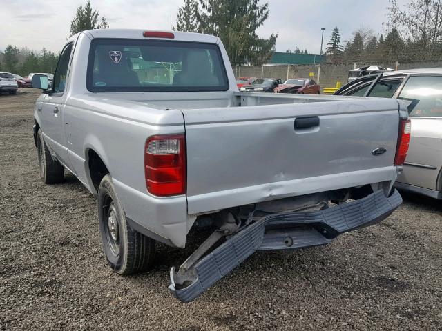 1FTYR10D04PB26079 - 2004 FORD RANGER SILVER photo 3