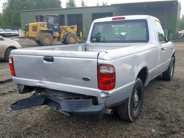 1FTYR10D04PB26079 - 2004 FORD RANGER SILVER photo 4