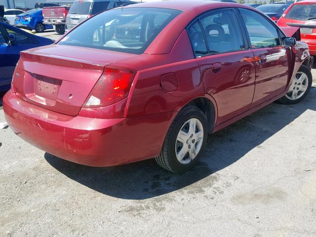 1G8AJ55F07Z165252 - 2007 SATURN ION LEVEL RED photo 4