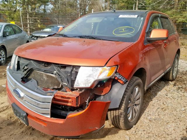 2FMDK38C97BB49247 - 2007 FORD EDGE SEL ORANGE photo 2