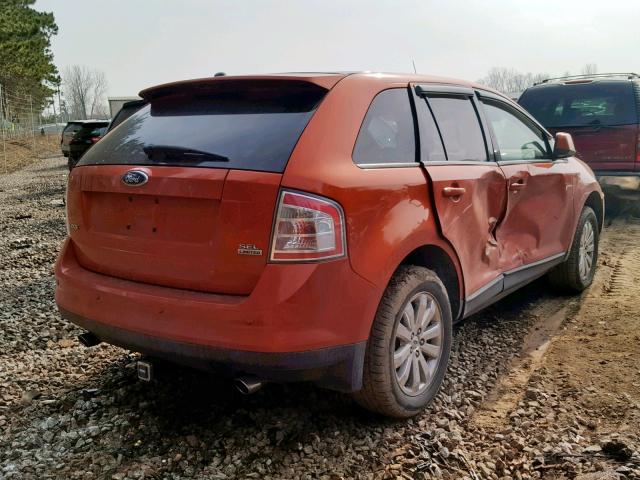 2FMDK38C97BB49247 - 2007 FORD EDGE SEL ORANGE photo 4