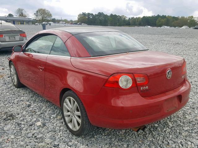 WVWFA71F97V045776 - 2007 VOLKSWAGEN EOS 2.0T L RED photo 3