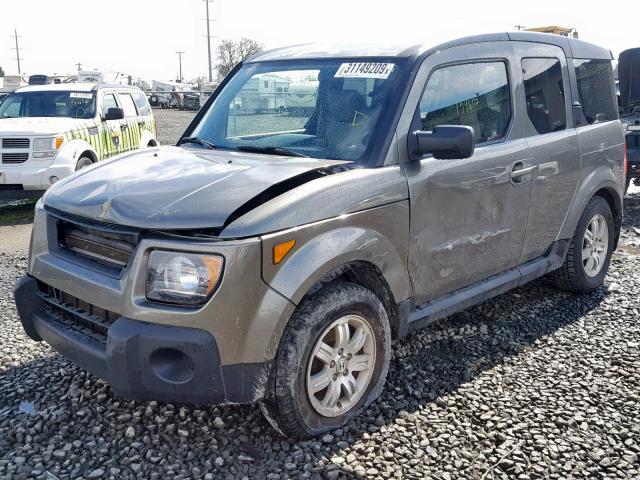 5J6YH28798L016694 - 2008 HONDA ELEMENT EX GRAY photo 2