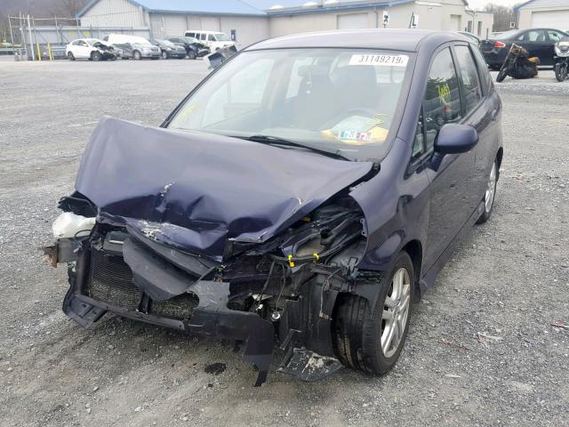 JHMGD386X8S028609 - 2008 HONDA FIT SPORT BLUE photo 2