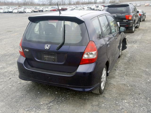 JHMGD386X8S028609 - 2008 HONDA FIT SPORT BLUE photo 4