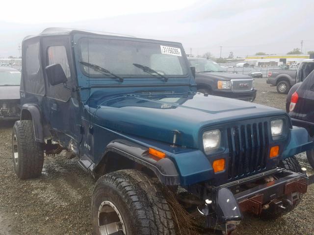 1J4FY19P9SP308894 - 1995 JEEP WRANGLER / GREEN photo 1