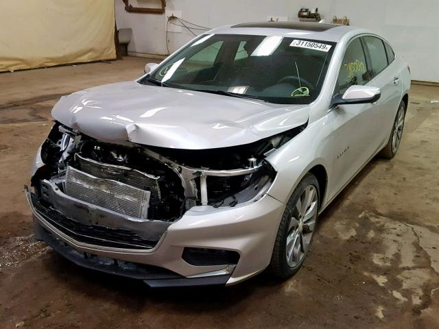 1G1ZE5SX3JF158212 - 2018 CHEVROLET MALIBU PRE SILVER photo 2