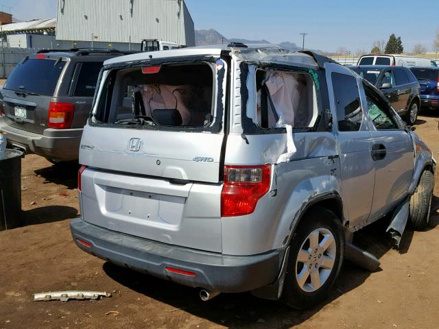 5J6YH28799L004515 - 2009 HONDA ELEMENT EX SILVER photo 4