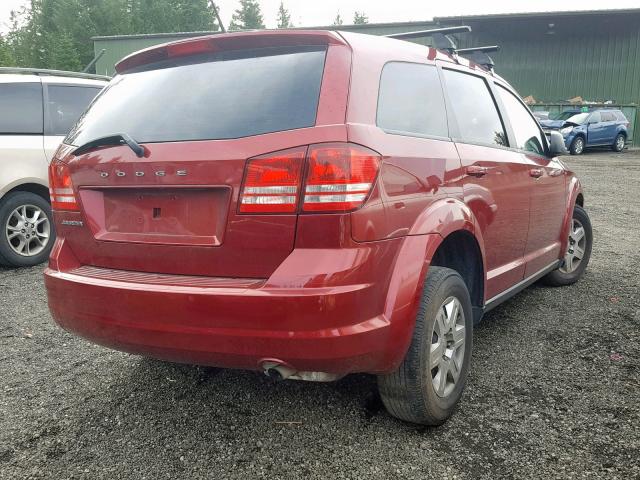 3D4PG4FBXBT529443 - 2011 DODGE JOURNEY EX MAROON photo 4