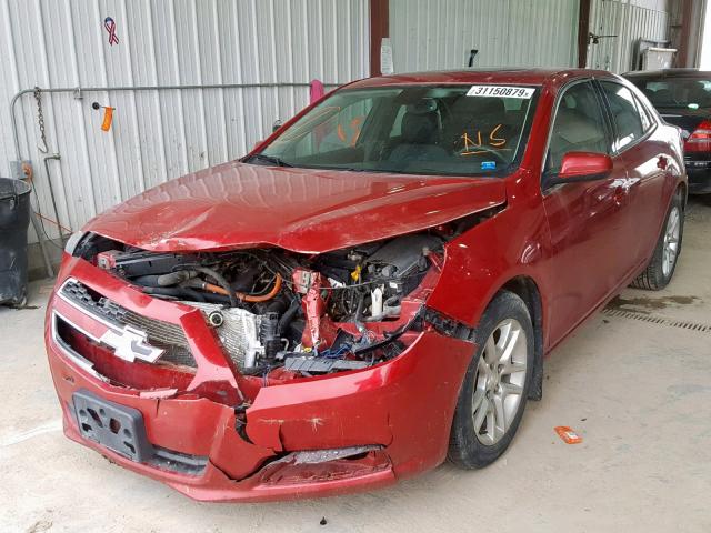 1G11D5RRXDF112369 - 2013 CHEVROLET MALIBU 1LT წითელი ფოტო 2