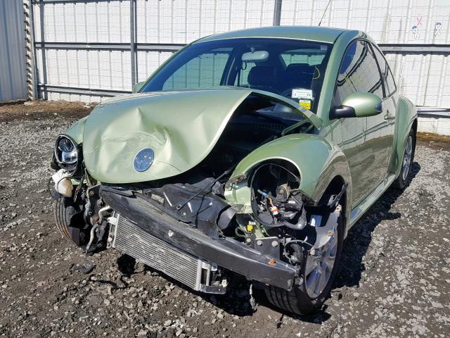 3VWPG31C09M504446 - 2009 VOLKSWAGEN NEW BEETLE მწვანე ფოტო 2