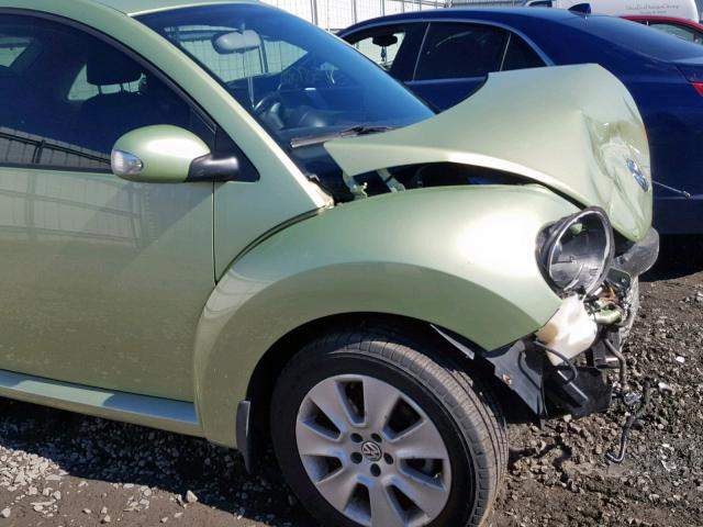 3VWPG31C09M504446 - 2009 VOLKSWAGEN NEW BEETLE მწვანე ფოტო 9