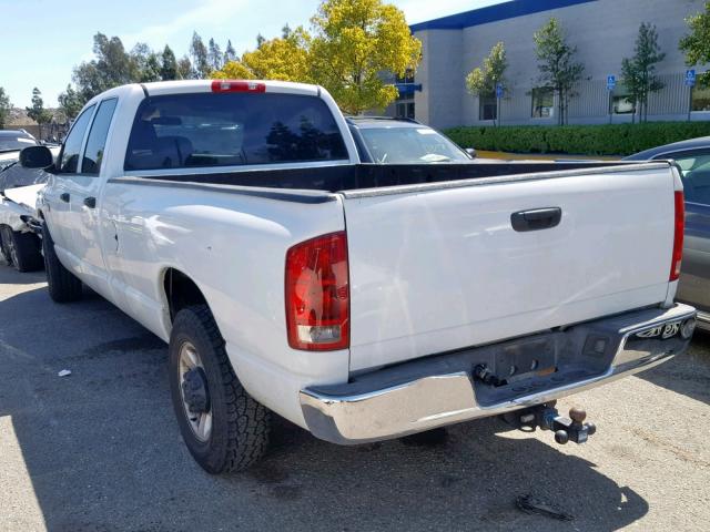 3D7KR28C67G744156 - 2007 DODGE RAM 2500 S WHITE photo 3