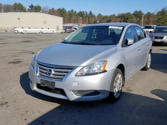 3N1AB7AP2DL720480 - 2013 NISSAN SENTRA SV SILVER photo 2