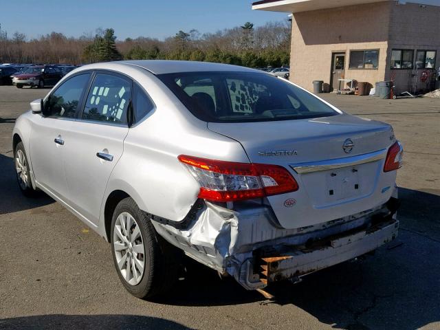 3N1AB7AP2DL720480 - 2013 NISSAN SENTRA SV SILVER photo 3