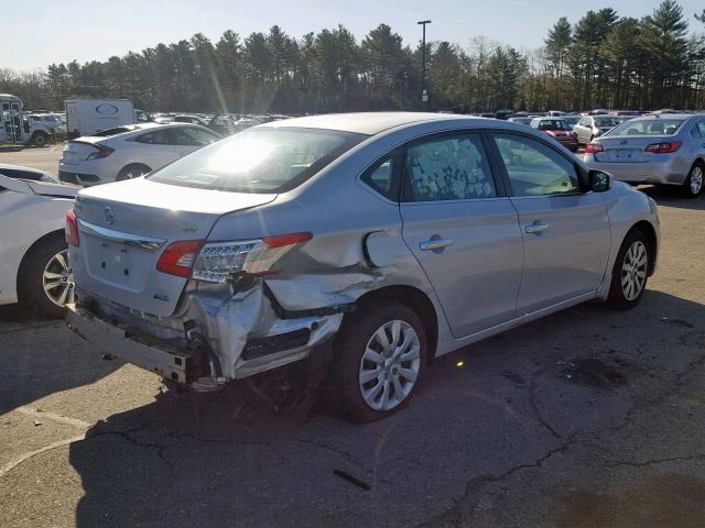 3N1AB7AP2DL720480 - 2013 NISSAN SENTRA SV SILVER photo 4