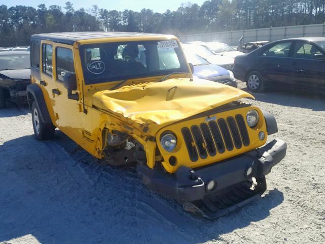 1C4BJWKG1FL652099 - 2015 JEEP WRANGLER U YELLOW photo 1