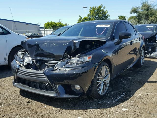 JTHBF1D2XE5025229 - 2014 LEXUS IS 250 BLACK photo 2