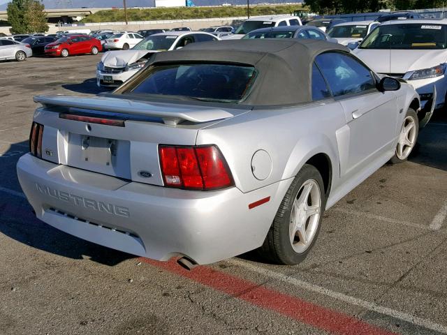 1FAFP45X93F332562 - 2003 FORD MUSTANG GT SILVER photo 4