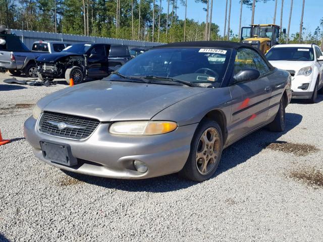 3C3EL55H8XT500496 - 1999 CHRYSLER SEBRING JX GRAY photo 2