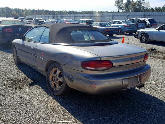 3C3EL55H8XT500496 - 1999 CHRYSLER SEBRING JX GRAY photo 3