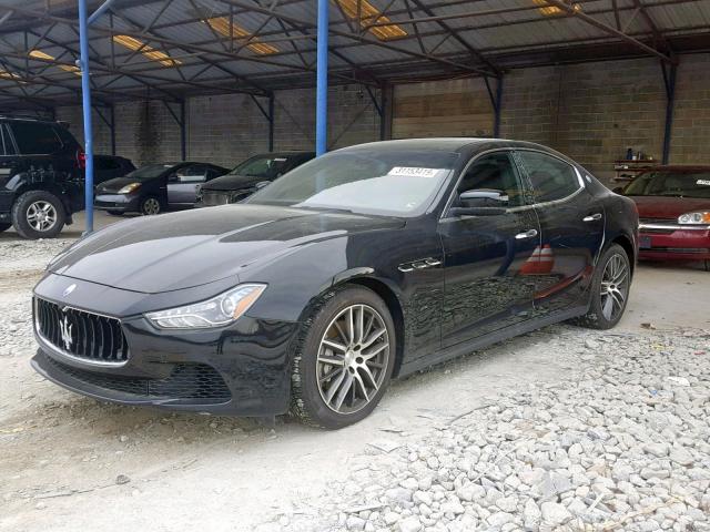 ZAM57XSA0E1086908 - 2014 MASERATI GHIBLI BLACK photo 2