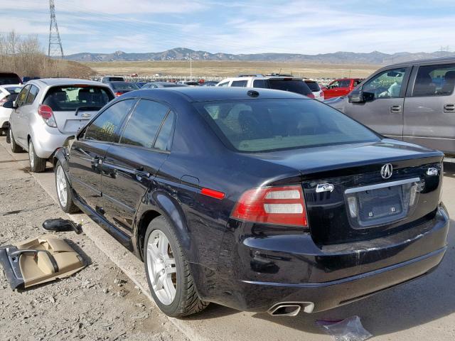 19UUA66278A014706 - 2008 ACURA TL BLACK photo 3