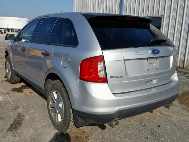 2FMDK3GC1BBB58762 - 2011 FORD EDGE SE SILVER photo 3