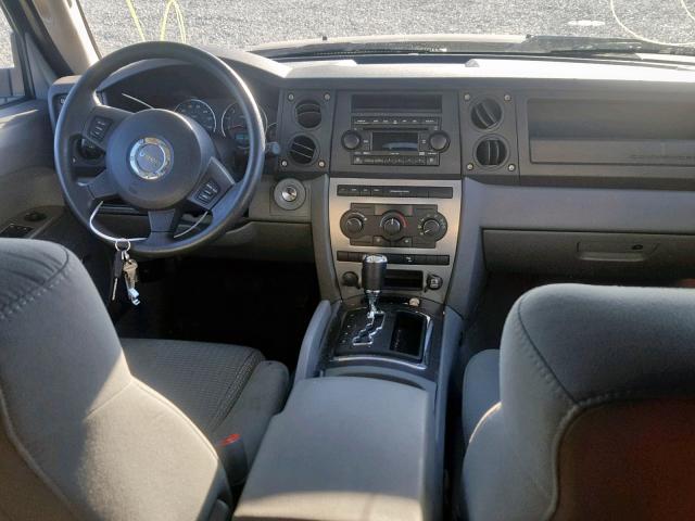 1J8HG48K87C663961 - 2007 JEEP COMMANDER BLACK photo 9