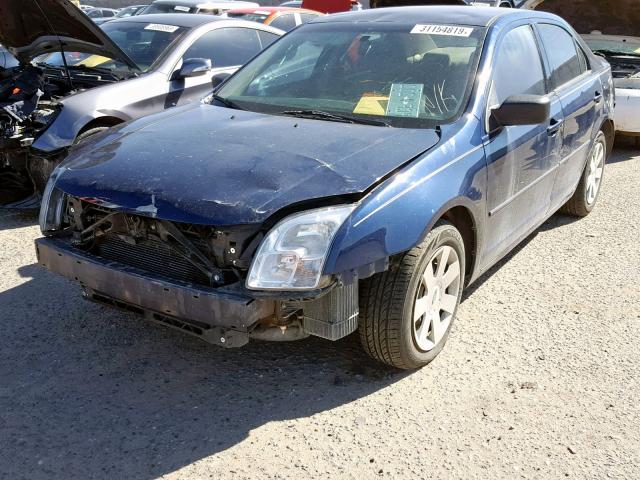 3FAHP06Z97R225781 - 2007 FORD FUSION S BLUE photo 2