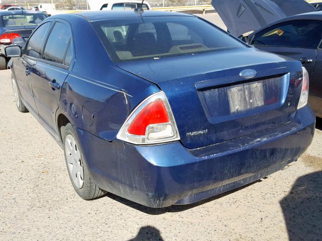 3FAHP06Z97R225781 - 2007 FORD FUSION S BLUE photo 3